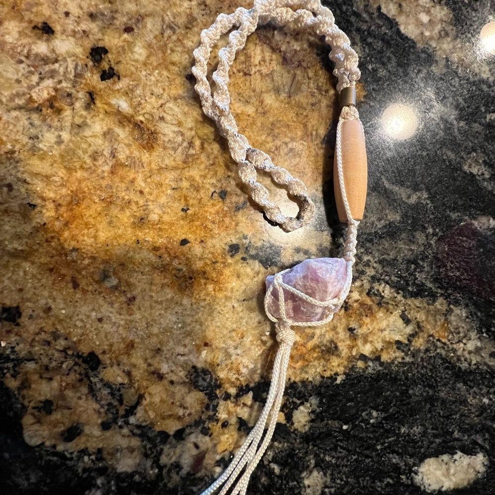 Elegant Macrame & Ro’s Quartz Charm